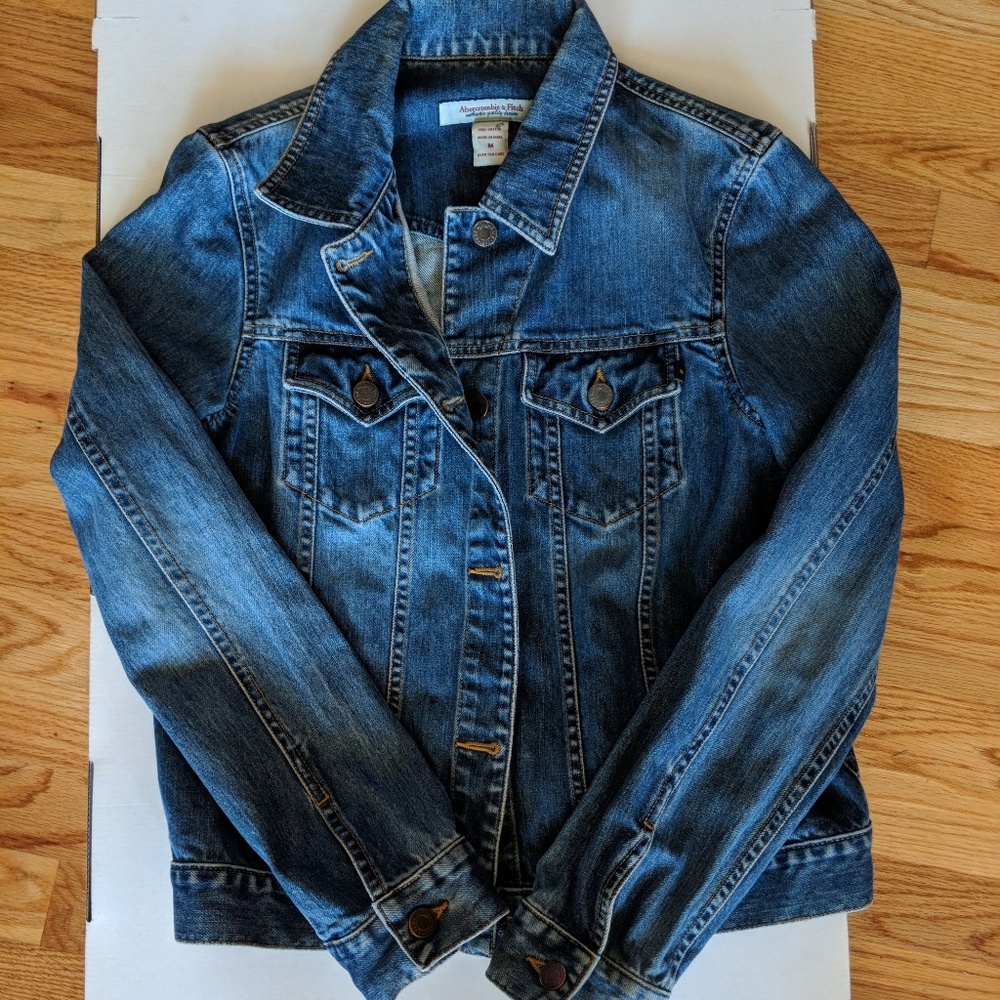 Abercrombie and fitch jean jacket, LIKE NEW!